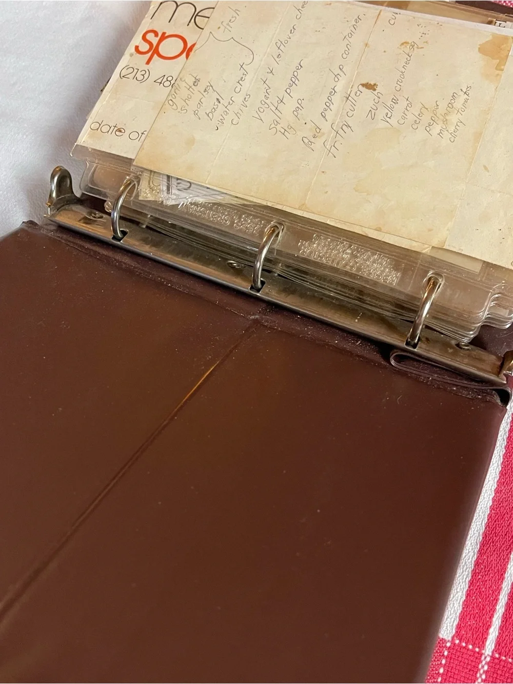 Vintage 1970’s Recipe Collector Brown Vinyl  Binders Full of Recipes